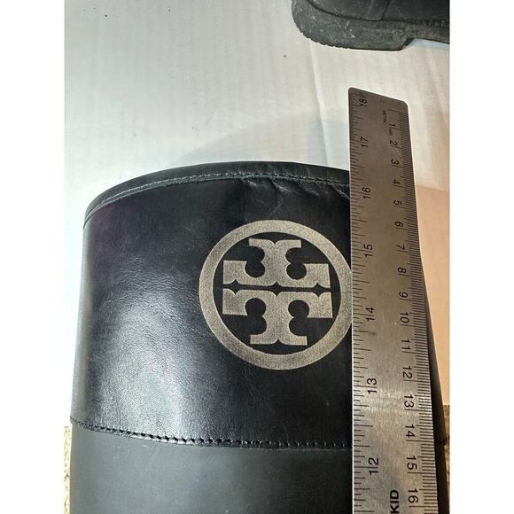 Tory Burch Authentic Logo Black Rainboots Size 8 - Picture 6 of 12